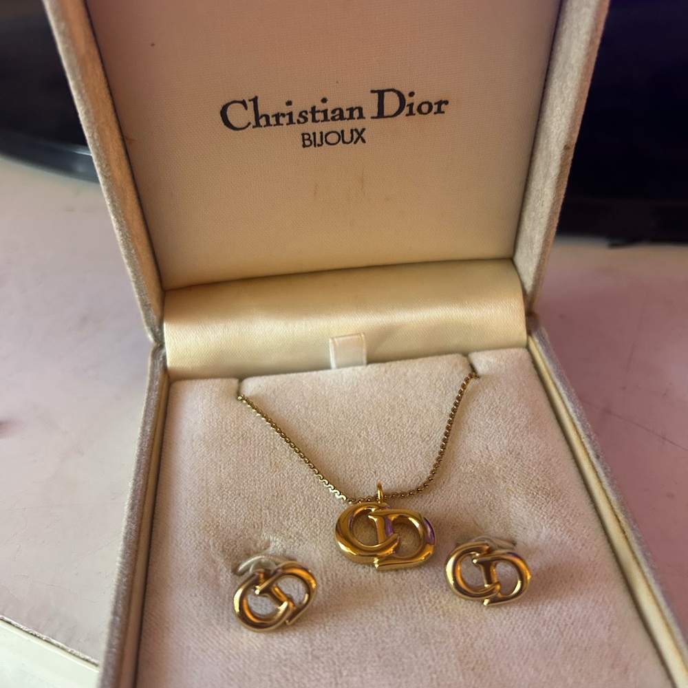 Vintage Christian Dior Necklace and Earrings Set